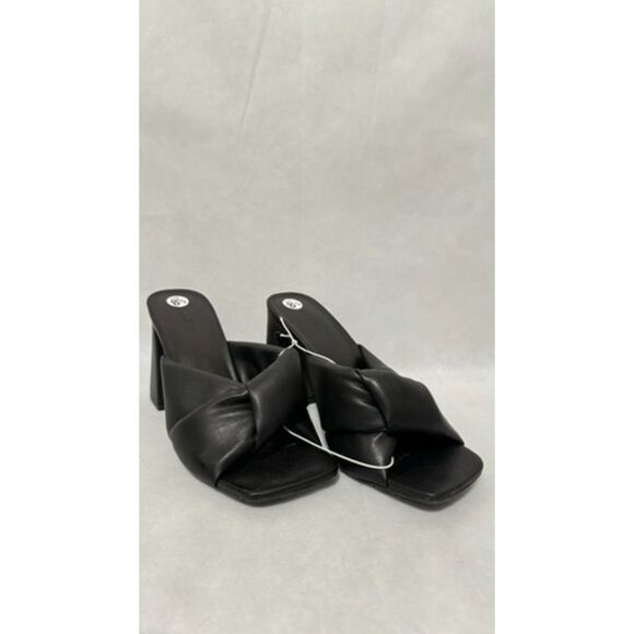 NWT OPEN EDIT Saydee Black Mid Heel Sandals Nordstrom - Picture 4 of 5